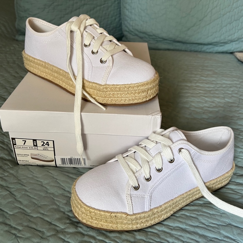Scoop - White espadrille tennis shoes